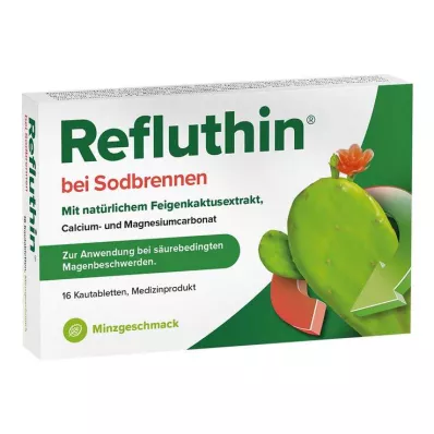 Mide ekşimesi için Refluthin çiğneme tabletleri nane, 16 adet