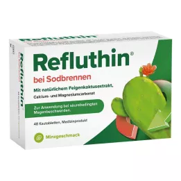 REFLUTHIN mide ekşimesi için çiğneme tabletleri nane, 48 adet