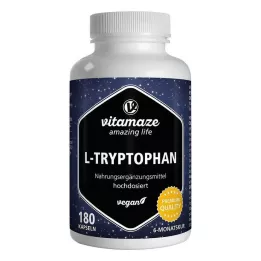 L-TRYPTOPHAN 500 mg yüksek doz vegan kapsül, 180 Kapsül