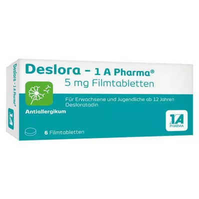 Deslora – 1 A Pharma® 5 mg film kaplı tablet, 6 adet Deslora – 1 A Pharma® 5 mg film kaplı tablet, 6 adet