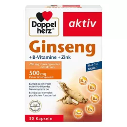 DOPPELHERZ Ginseng 250+B-Vitaminleri+Çinko Kapsülleri, 30 Kapsül