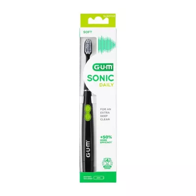 GUM SONIC DAILY Sonik diş fırçası siyah, 1 adet