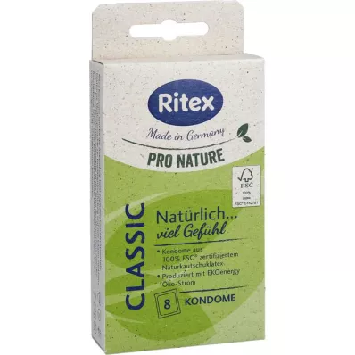 RITEX PRO NATURE CLASSIC Prezervatif, 8 adet