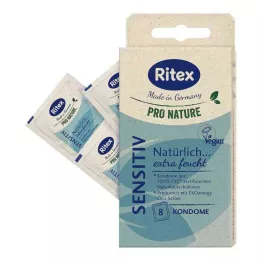 RITEX PRO NATURE SENSITIV Prezervatif, 8 adet