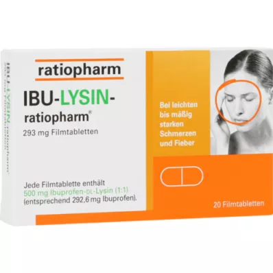 IBU-LYSIN-ratiopharm 293 mg film kaplı tablet, 20 adet