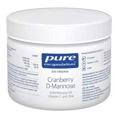 PURE ENCAPSULATIONS Kızılcık D-Mannoz Tozu, 37 g PURE ENCAPSULATIONS Kızılcık D-Mannoz Tozu, 37 g