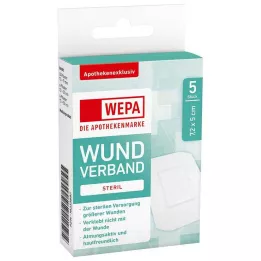 WEPA Yara sargısı 7,2x5 cm steril, 5 adet