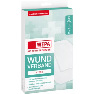 WEPA Yara sargısı 8x15 cm steril, 5 adet