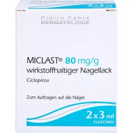 MICLAST 80 mg/g aktif bileşen içeren tırnak cilası, 2X3 ml