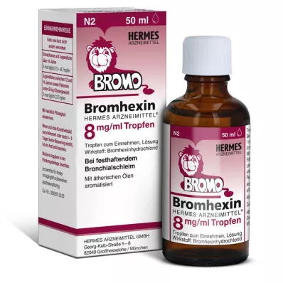 BROMHEXIN Hermes Arzneimittel 8 mg/ml damla, 50 ml