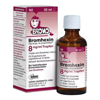 Bromheksin HERMES İlaçlar® 8 mg/ml damla, 50 ml Bromheksin HERMES İlaçlar® 8 mg/ml damla, 50 ml