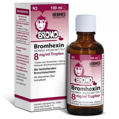 BROMHEXIN Hermes Arzneimittel 8 mg/ml damla, 100 ml