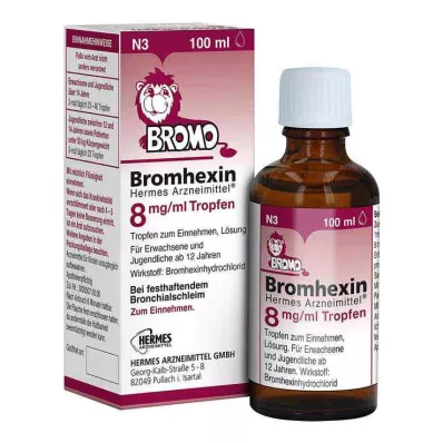 Bromheksin HERMES İlaçlar® 8 mg/ml damla, 100 ml Bromheksin HERMES İlaçlar® 8 mg/ml damla, 100 ml
