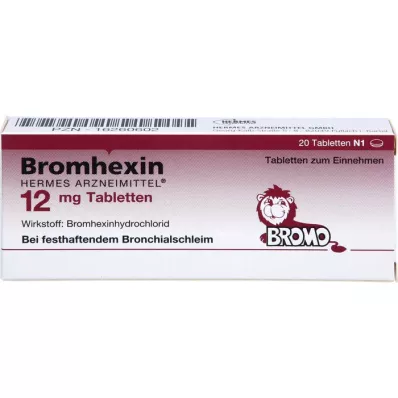 BROMHEXIN Hermes Arzneimittel 12 mg tablet, 20 adet
