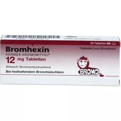 BROMHEXIN Hermes Arzneimittel 12 mg tablet, 50 adet