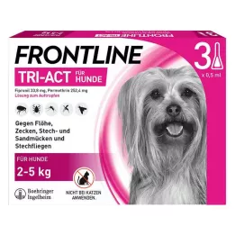 FRONTLINE 2-5 kg köpeklere damlatılacak Tri-Act solüsyonu, 3 adet