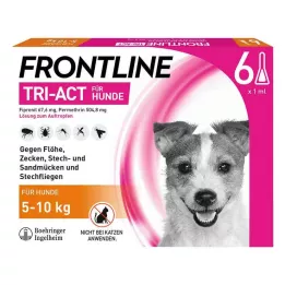 FRONTLINE 5-10 kg köpeklere damlatılacak Tri-Act solüsyonu, 6 adet