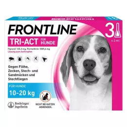 FRONTLINE 10-20 kg köpeklere damlatılacak Tri-Act solüsyonu, 3 adet