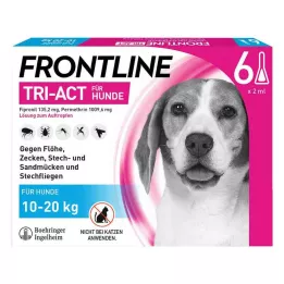 FRONTLINE 10-20 kg köpeklere damlatılacak Tri-Act solüsyonu, 6 adet