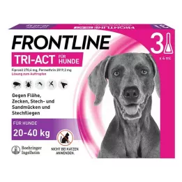 FRONTLINE 20-40 kg köpeklere damlatılacak Tri-Act solüsyonu, 3 adet