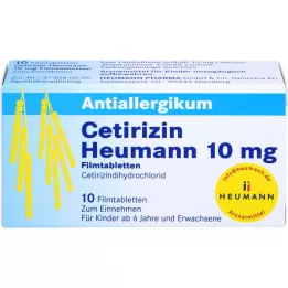 CETIRIZIN Heumann 10 mg film kaplı tablet, 10 adet