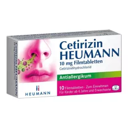 CETIRIZIN Heumann 10 mg film kaplı tablet, 10 adet