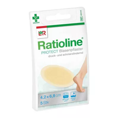 RATIOLINE 4,2x6,8 cm, 5 adet blister flasteri koruyun