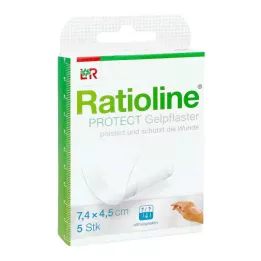 RATIOLINE 4,5x7,4 cm boyutlarında jel flasterleri koruyun, 5 adet