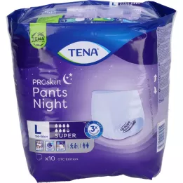 TENA PANTS gece süper L tek kullanımlık pantolon, 10 adet