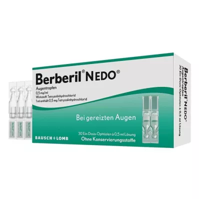 Akut kırmızı, tahriş olmuş gözler için Berberil N EDO göz damlası, 30X0,5 ml Akut kırmızı, tahriş olmuş gözler için Berberil N EDO göz damlası, 30X0,5 ml