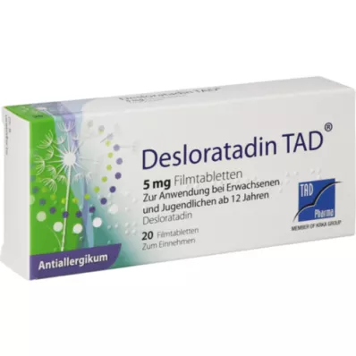 DESLORATADIN TAD 5 mg film kaplı tabletler, 20 adet