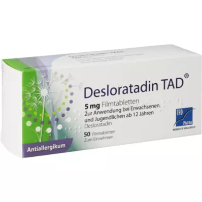 DESLORATADIN TAD 5 mg film kaplı tabletler, 50 adet