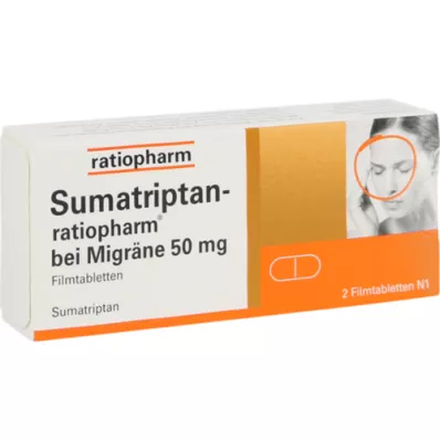 SUMATRIPTAN-ratiopharm for migraine 50 mg film kaplı tablet, 2 adet