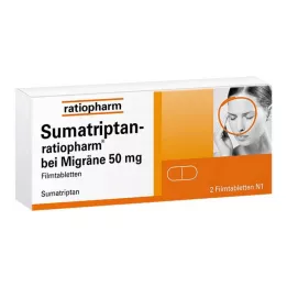 SUMATRIPTAN-ratiopharm for migraine 50 mg film kaplı tablet, 2 adet