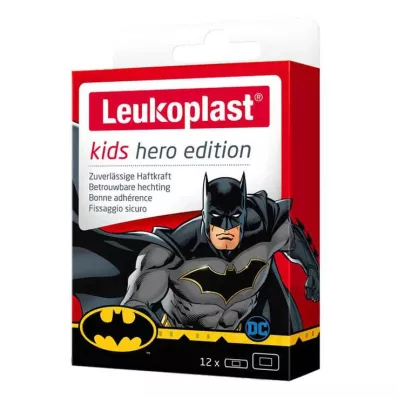 Leukoplast çocuk şeritleri kahraman Batman karışımı, 12 adet Leukoplast çocuk şeritleri kahraman Batman karışımı, 12 adet