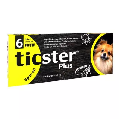 Ağırlığı 4 kga kadar olan köpekler için Ticster Plus Spot-on solüsyon (6x0,48 ml) Ağırlığı 4 kga kadar olan köpekler için Ticster Plus Spot-on solüsyon (6x0,48 ml)