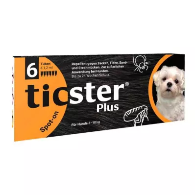 Ticster Plus Spot-on solüsyonu köpekler için 4-10kg (6x1,2 ml) Ticster Plus Spot-on solüsyonu köpekler için 4-10kg (6x1,2 ml)