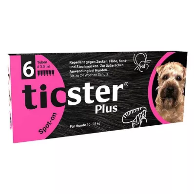 TICSTER Plus 10-25 kg köpekler için spot-on solüsyon, 6X3 ml