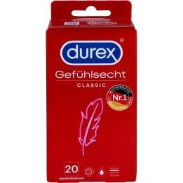 DUREX Hassas klasik prezervatifler, 20 adet