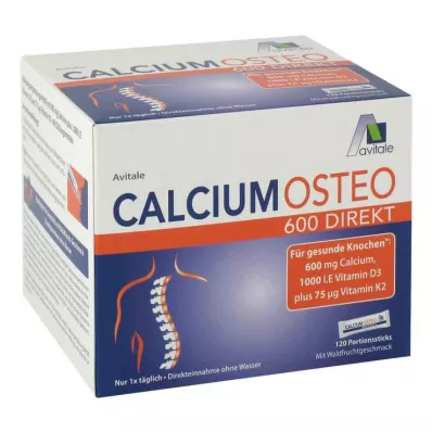 CALCIUM OSTEO 600 Doğrudan Porsiyon Çubukları, 120 adet CALCIUM OSTEO 600 Doğrudan Porsiyon Çubukları, 120 adet