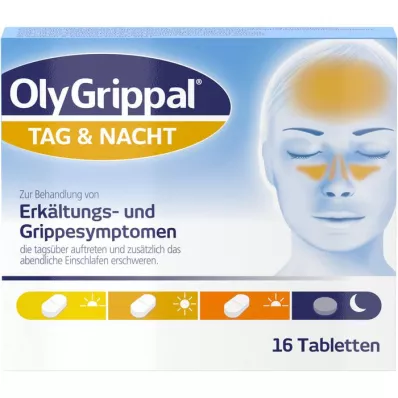 OLYGRIPPAL Gün &amp; Gece 500 mg/60 mg tablet, 16 adet