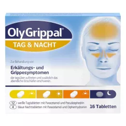 OLYGRIPPAL Gün & Gece 500 mg/60 mg tablet, 16 adet