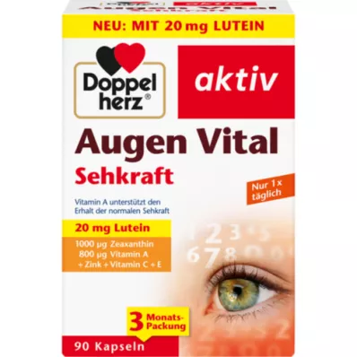 DOPPELHERZ Augen Vital Sehkraft aktiv Kapsül, 90 Kapsül