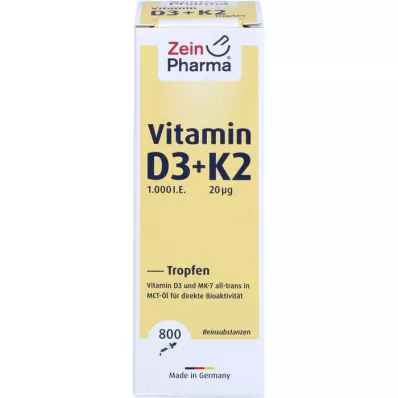 VITAMIN D3+K2 MK-Ağızdan kullanım için 7 damla, yüksek doz, 25 ml