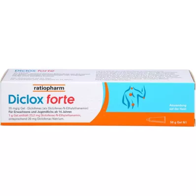 DICLOX forte 20 mg/g jel, 50 g