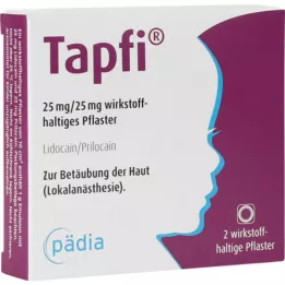 TAPFI 25 mg/25 mg aktif madde içeren yama, 2 adet