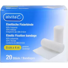 ALVITA Elastik sabitleme bandajı 8 cmx4 m, 20 adet