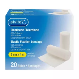 ALVITA Elastik sabitleme bandajı 8 cmx4 m, 20 adet