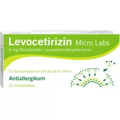 LEVOCETIRIZIN Micro Labs 5 mg film kaplı tabletler, 20 adet