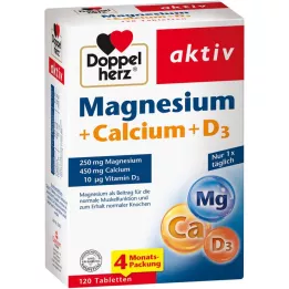 DOPPELHERZ Magnezyum+Kalsiyum+D3 Tablet, 120 Kapsül